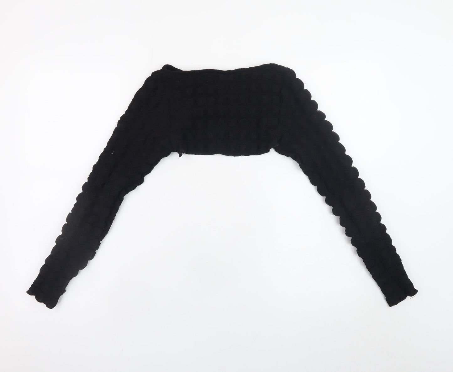 Urban Outfitters Women’s Black Cropped Long Sleeve Top XS