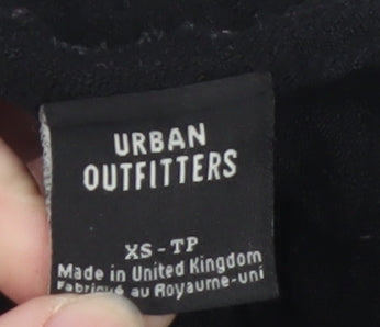 Urban Outfitters Women’s Black Cropped Long Sleeve Top XS