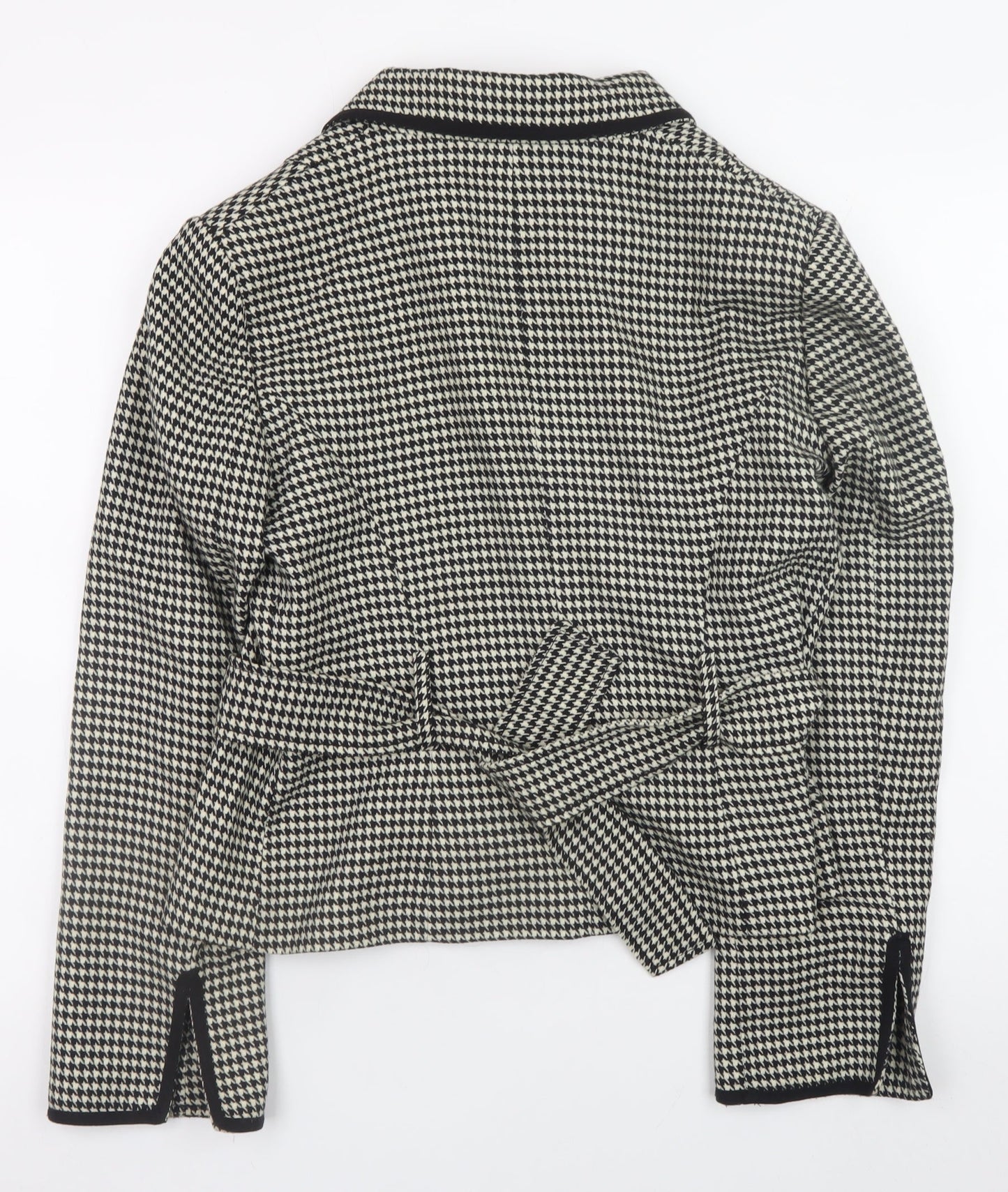 Principles Women’s Black Houndstooth Blazer Size 14 Tailored Jacket