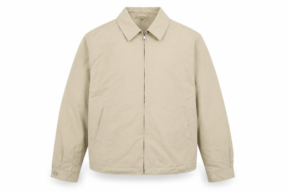 Authentic Men's Beige L Basic Jacket Full Zip