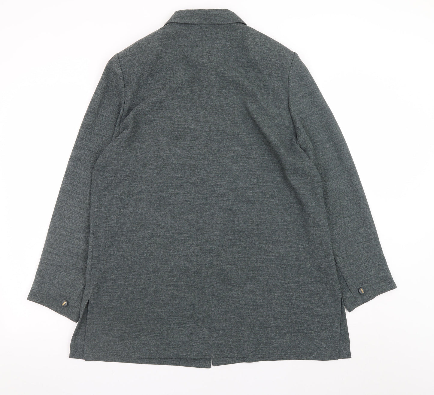 Viyella Petite Women's Grey Button Front Polyester Overcoat UK 14