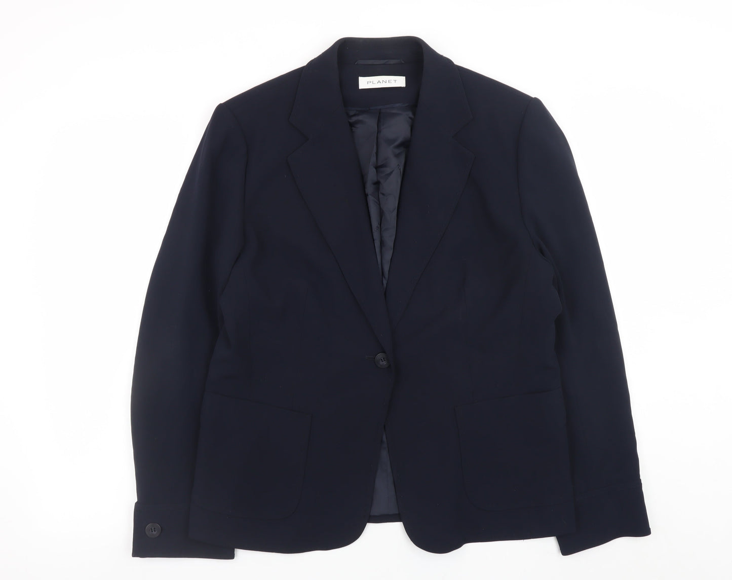 Planet Womens Black Size 16 Classic Blazer Jacket