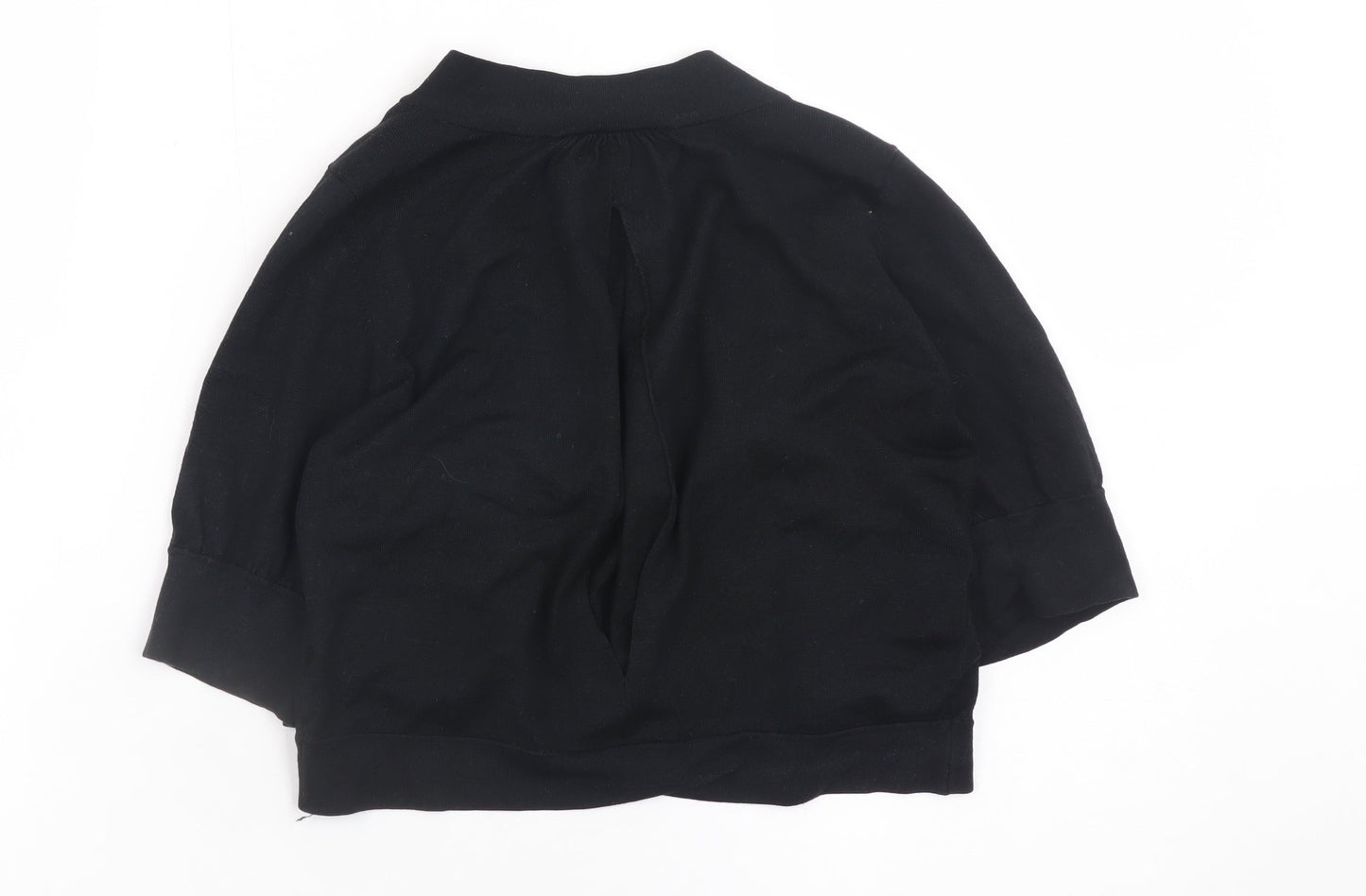 Coast Women Black Size 8 Open Front Shrug Cardigan