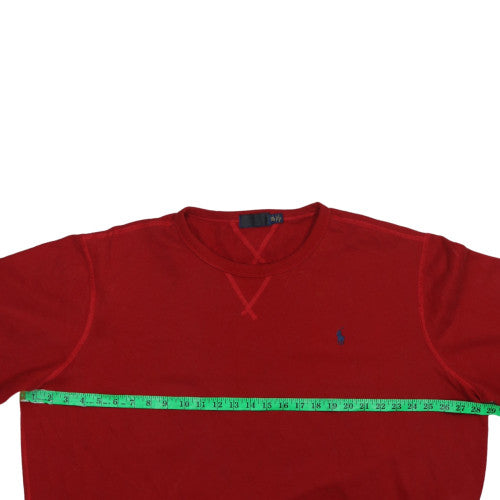 Polo Ralph Lauren Men's Red 2XL Crew Neck Cotton Pullover Sweatshirt