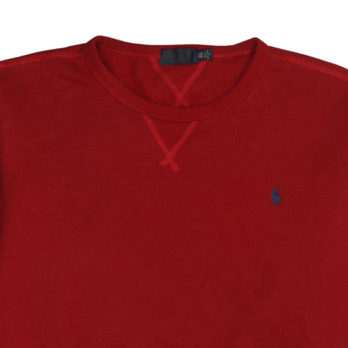 Polo Ralph Lauren Men's Red 2XL Crew Neck Cotton Pullover Sweatshirt