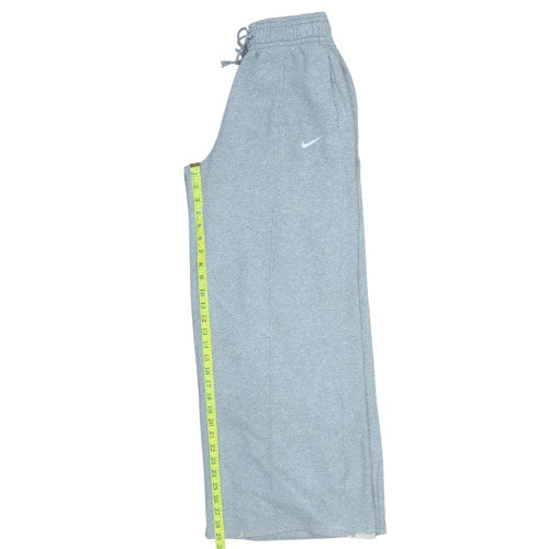 Nike Women Grey Wide-Leg Sweatpants Size S Cotton Blend