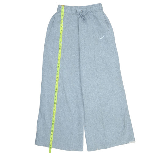 Nike Women Grey Wide-Leg Sweatpants Size S Cotton Blend