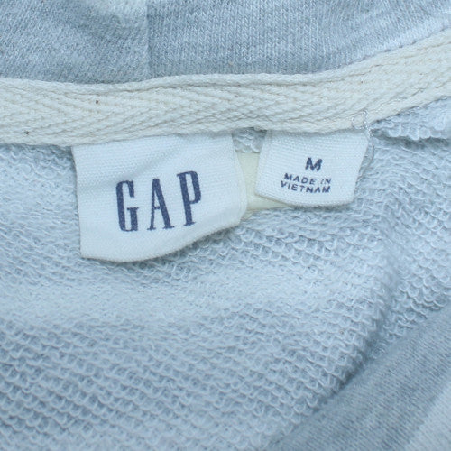 GAP Women Light Blue Striped Pullover Hoodie Size M Cotton Blend