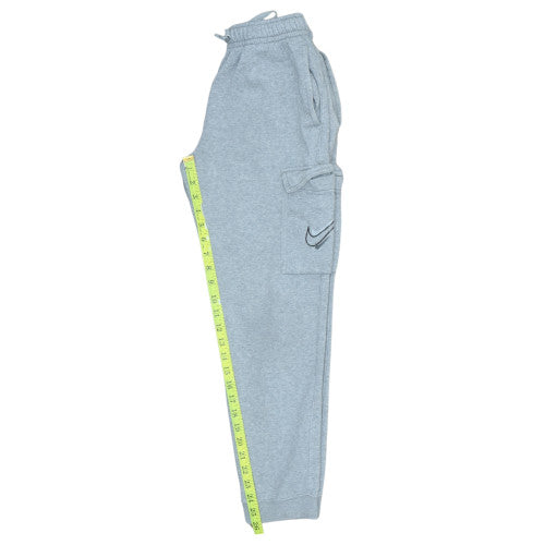 Nike Boys Grey Cargo Jogger Trousers L 147-158cm Elastic Waist Fleece