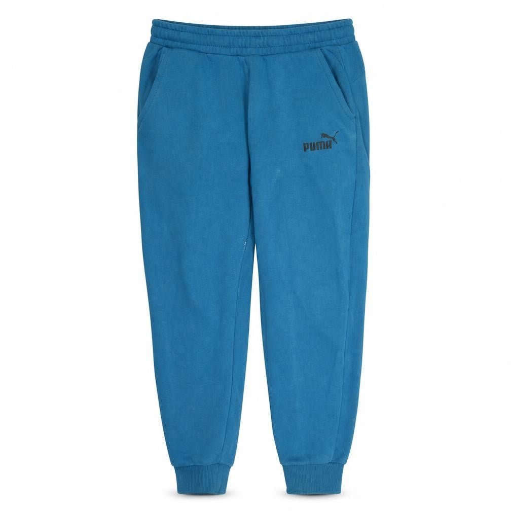 Puma Men's Blue Fleece Jogger Trousers Size M Elastic Waist
