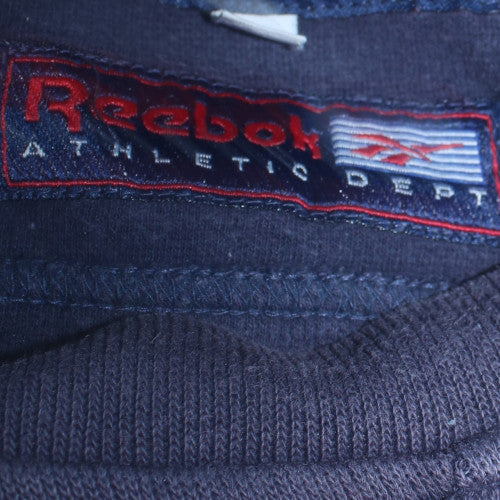 Reebok Men's Blue Crew Neck Embroidered Athletic Dept Sweatshirt M