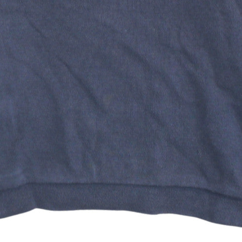 Reebok Men's Blue Crew Neck Embroidered Athletic Dept Sweatshirt M