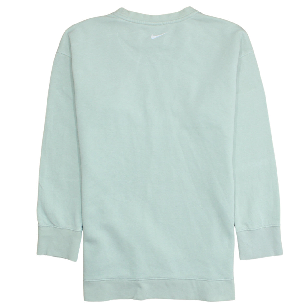 Nike Girls Green Logo Sweatshirt Size 146 Regular Fit Crew Neck