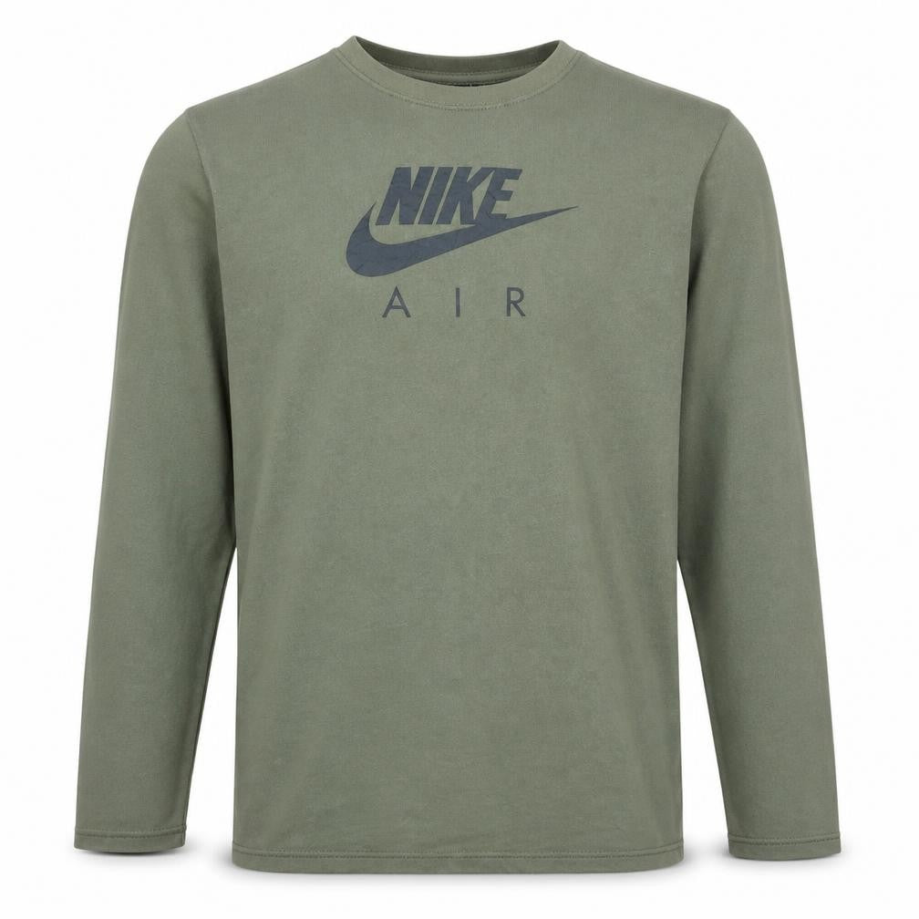 Nike Air Men's Green Pullover Sweatshirt M Long Sleeve Crew Neck