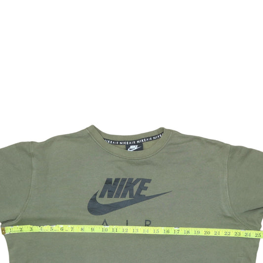 Nike Air Men's Green Pullover Sweatshirt M Long Sleeve Crew Neck