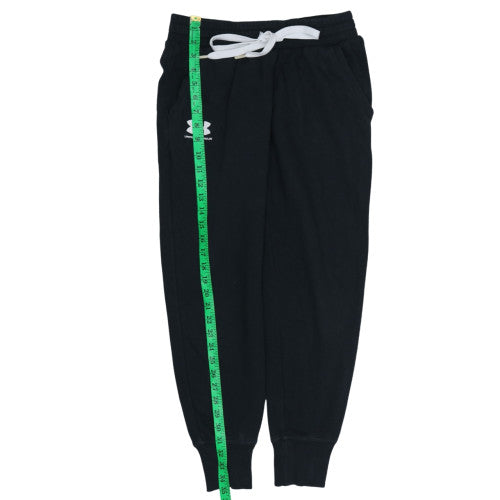 Under Armour Women's Black Jogger Sweatpants Size S Fleece Tapered Fit