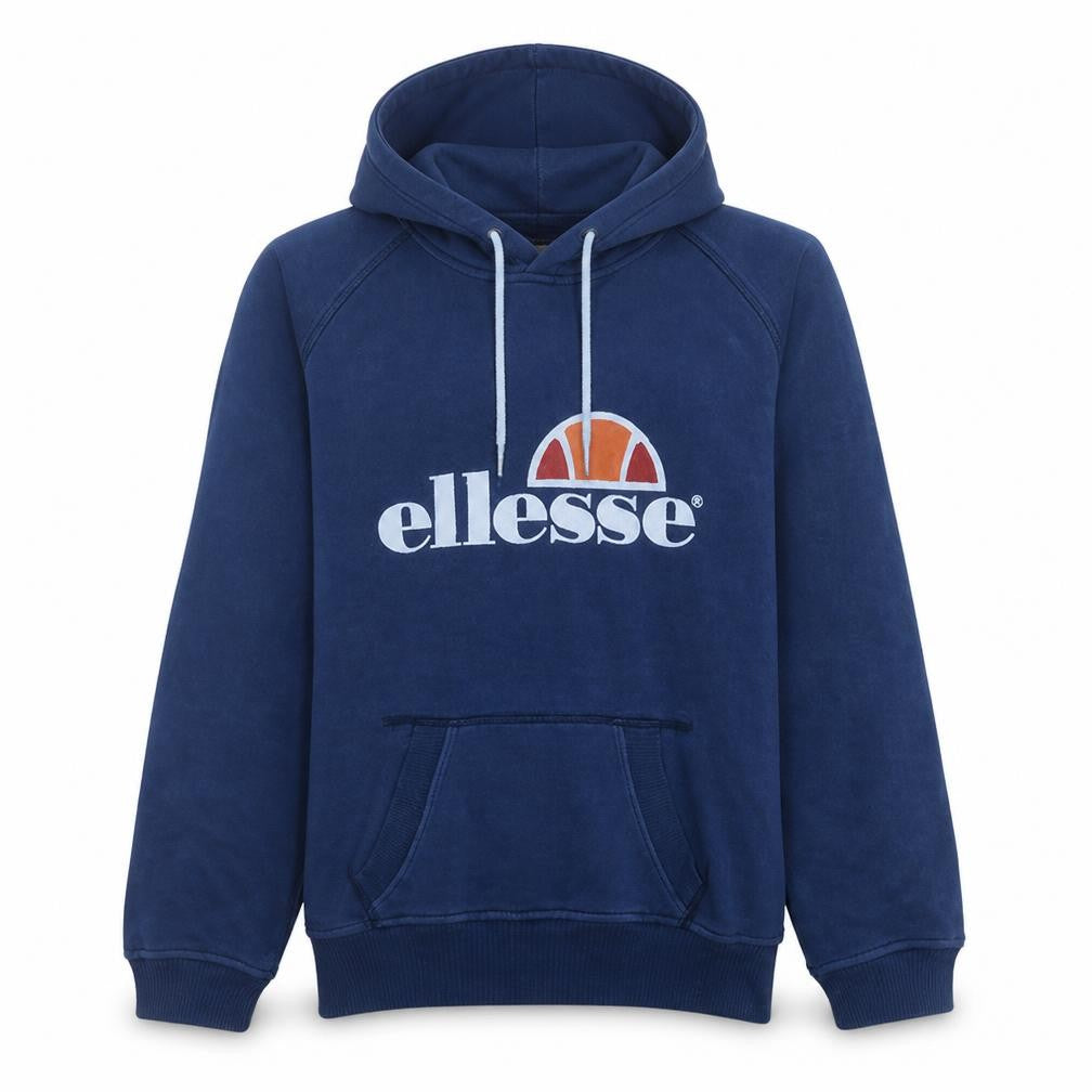 Ellesse Men's Blue Pullover Hoodie M Heritage Logo Fleece Sweatshirt