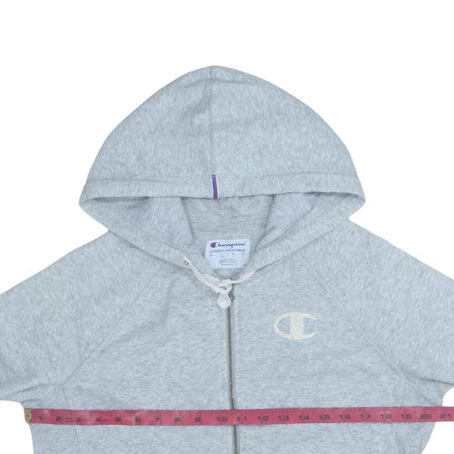 Champion Men's Grey Full Zip Hoodie Size M Classic Sportswear