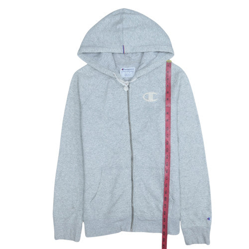Champion Men's Grey Full Zip Hoodie Size M Classic Sportswear