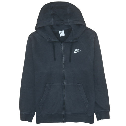 Nike Men's Black Full Zip Hoodie L Cotton Blend Sportswear