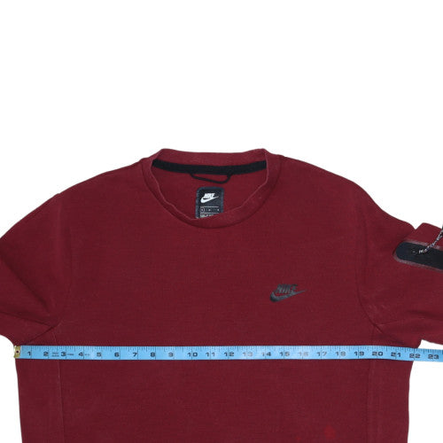 Nike Men's Red Crew Neck Pullover Sweatshirt Size M Regular Fit