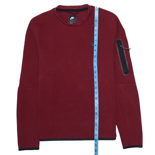 Nike Men's Red Crew Neck Pullover Sweatshirt Size M Regular Fit