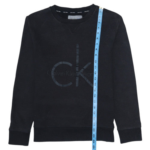 Calvin Klein Jeans Womens Black Crew Neck Pullover Sweatshirt Size S