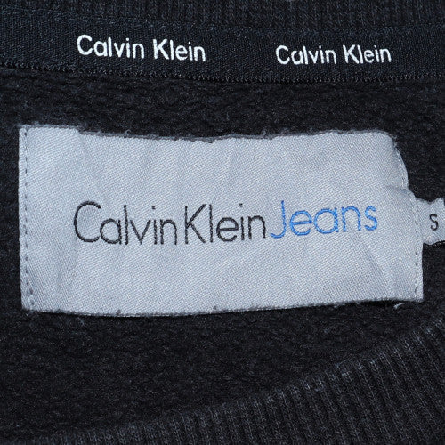 Calvin Klein Jeans Womens Black Crew Neck Pullover Sweatshirt Size S