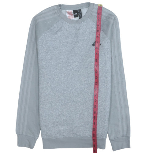 Adidas Boys Grey Crew Neck Sweatshirt Size 164 L Sportswear