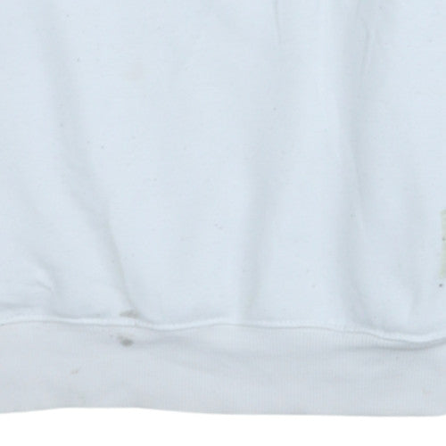 Champion Womens White Medium Crew Neck Pullover Sweatshirt