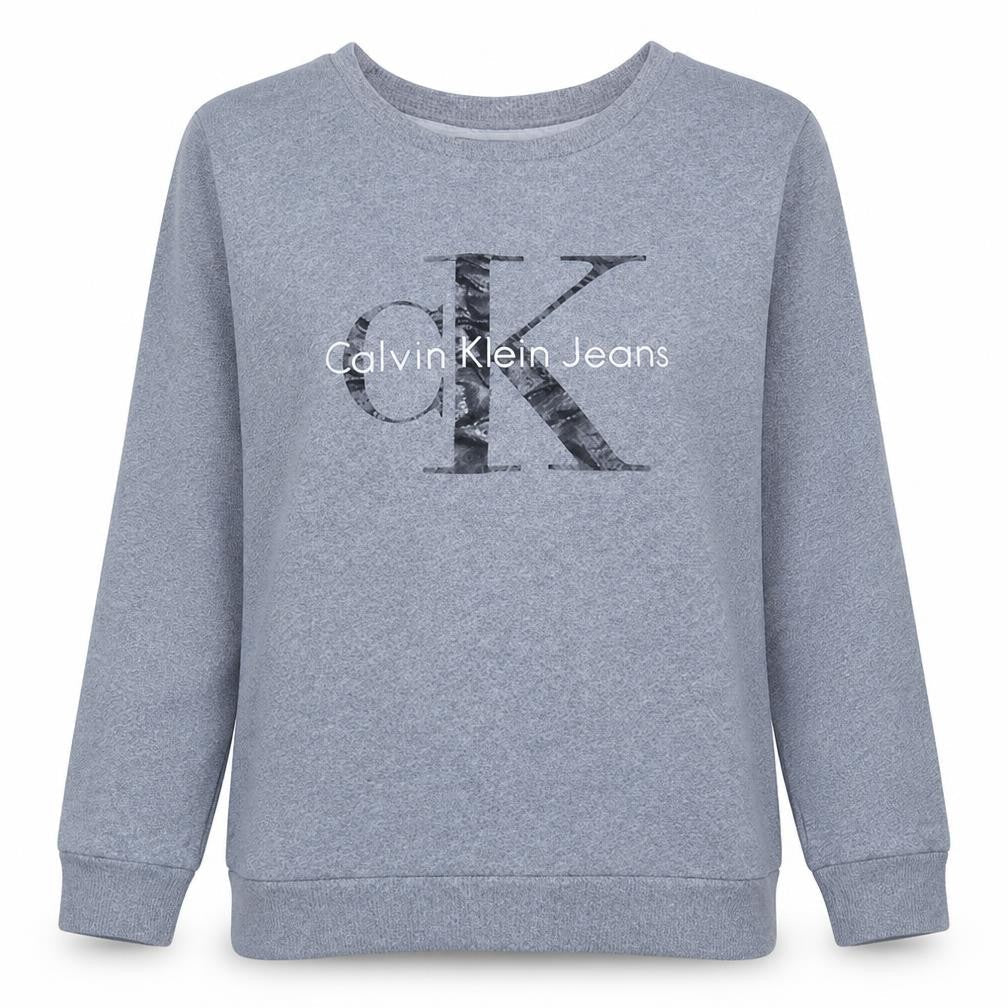 Calvin Klein Jeans Womens Grey Cotton Pullover Sweatshirt M