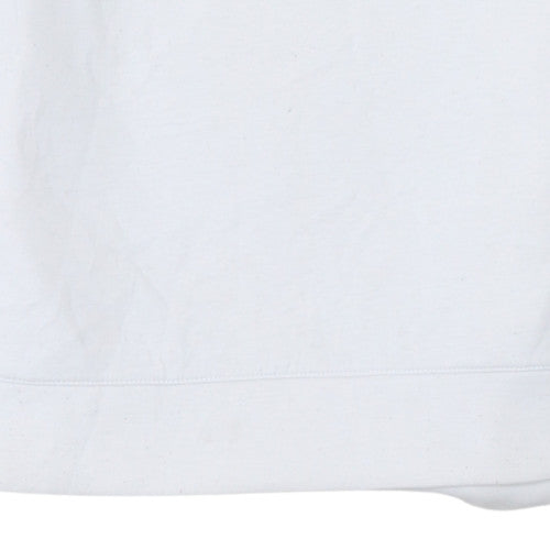 Emporio Armani Men's White Logo Crew Neck Pullover Sweatshirt L