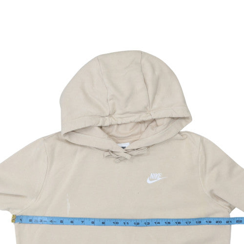 Nike Women's Beige Pullover Hoodie Small Cotton Blend Hooded Sweatshirt