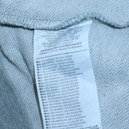 Nike Men's Grey Pullover Sweatshirt Small Logo Crew Neck Sports Top