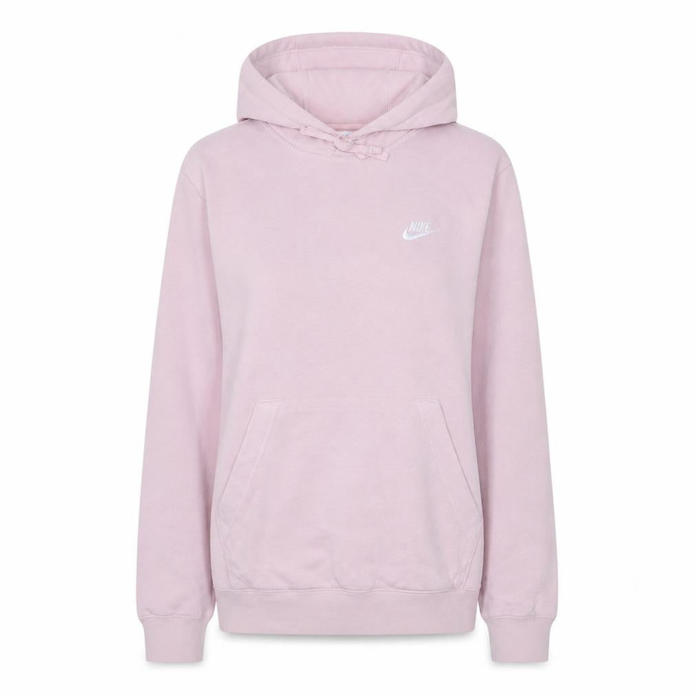 Nike Womens Pink Pullover Hoodie XS Cotton Blend Logo Sweatshirt