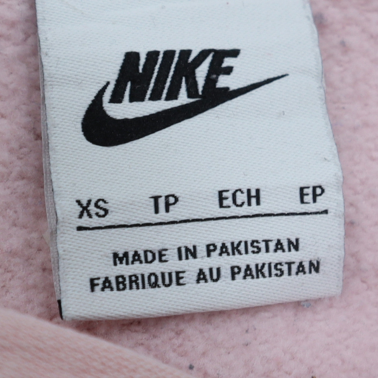 Nike Womens Pink Pullover Hoodie XS Cotton Blend Logo Sweatshirt