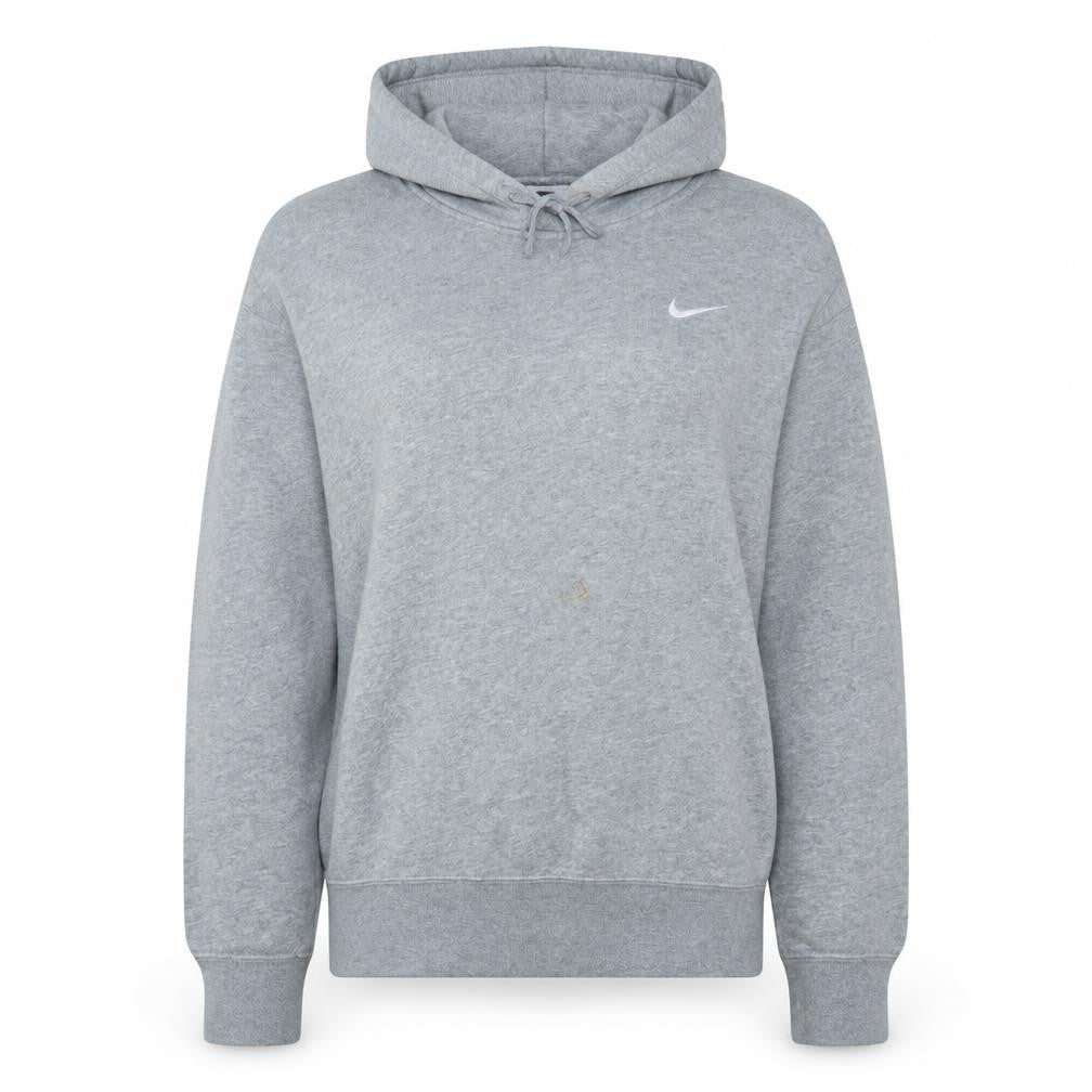 Nike Womens Grey Pullover Hoodie Sweatshirt M Cotton Blend