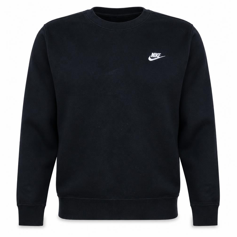 Nike Men Black Crew Neck Pullover Sweatshirt M Regular Fit