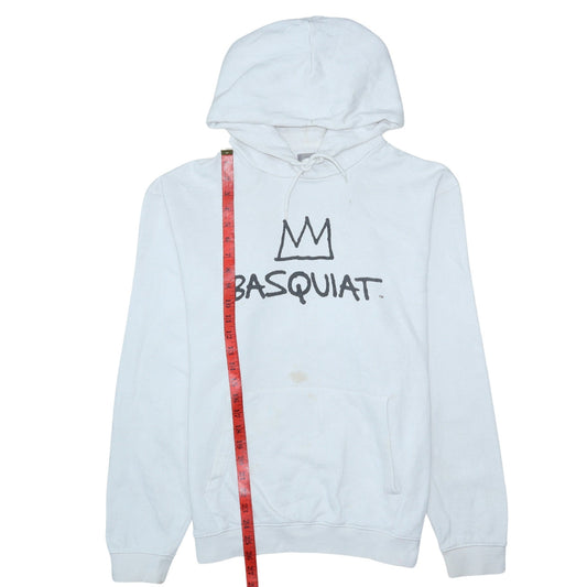 GAP Men’s White Basquiat Pullover Hoodie M Art Graphic Print