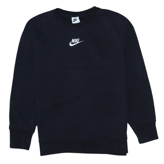 Nike Boys Black Crew Neck Pullover Sweatshirt 146cm