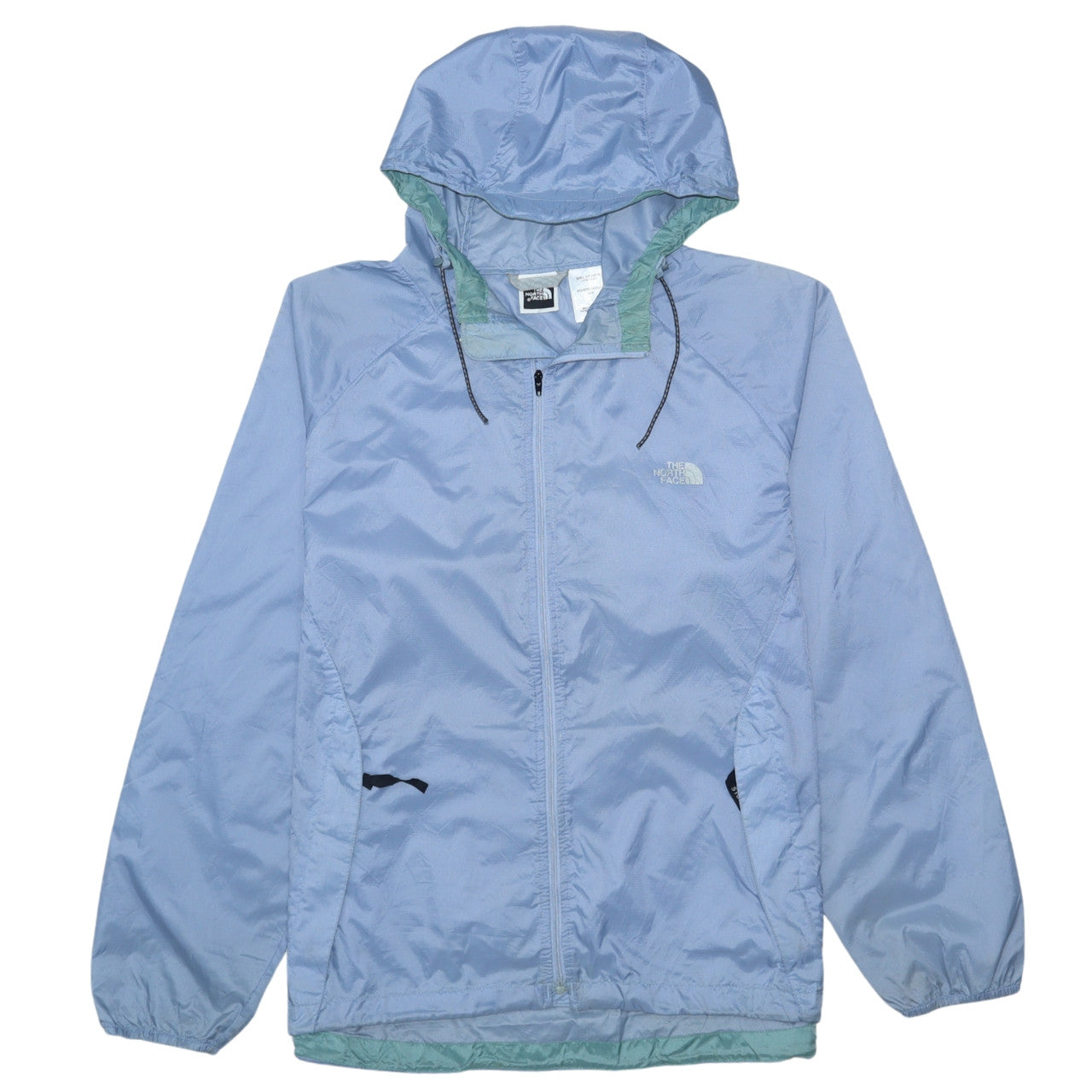 The North Face Womens Blue Hooded Windbreaker Jacket Size M