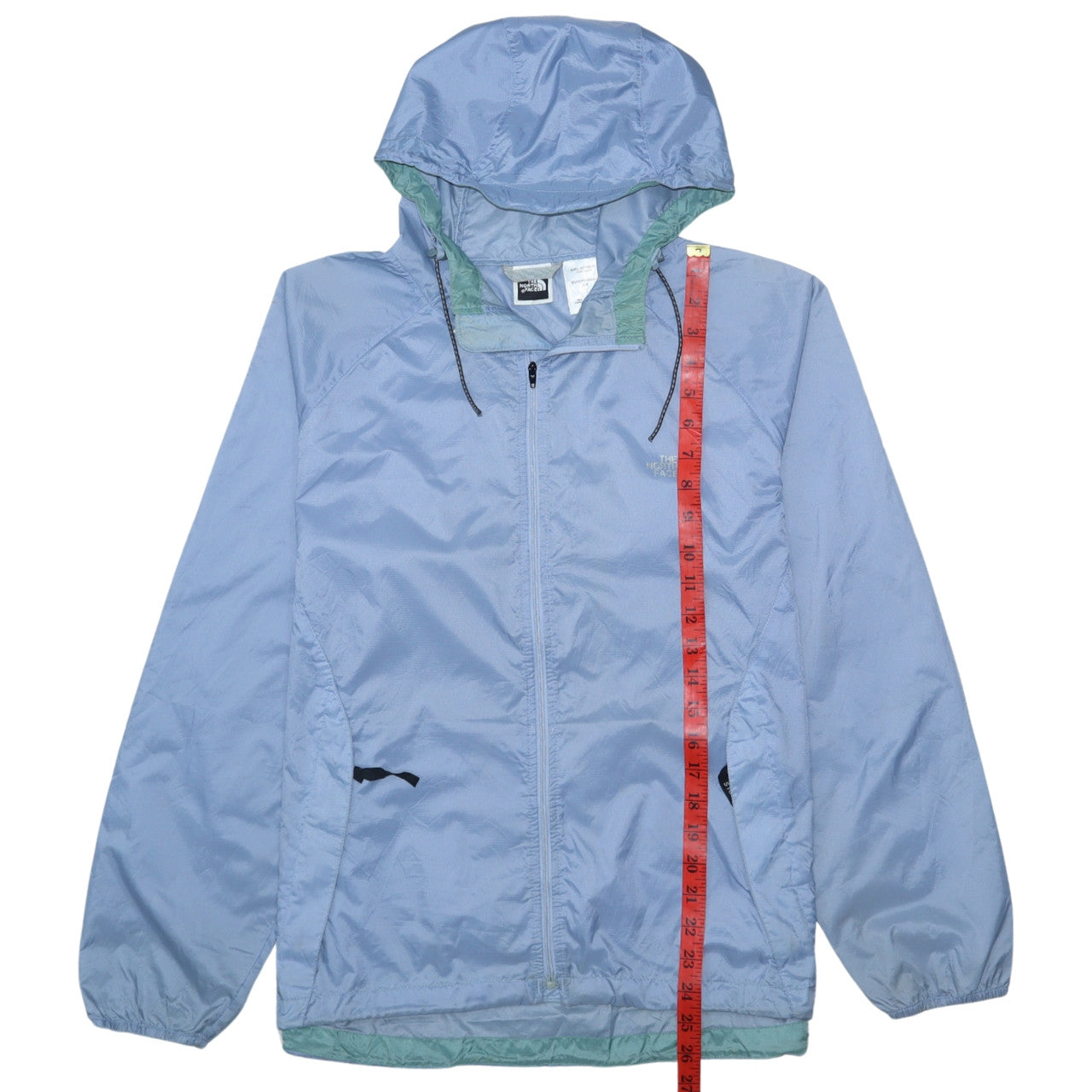 The North Face Womens Blue Hooded Windbreaker Jacket Size M