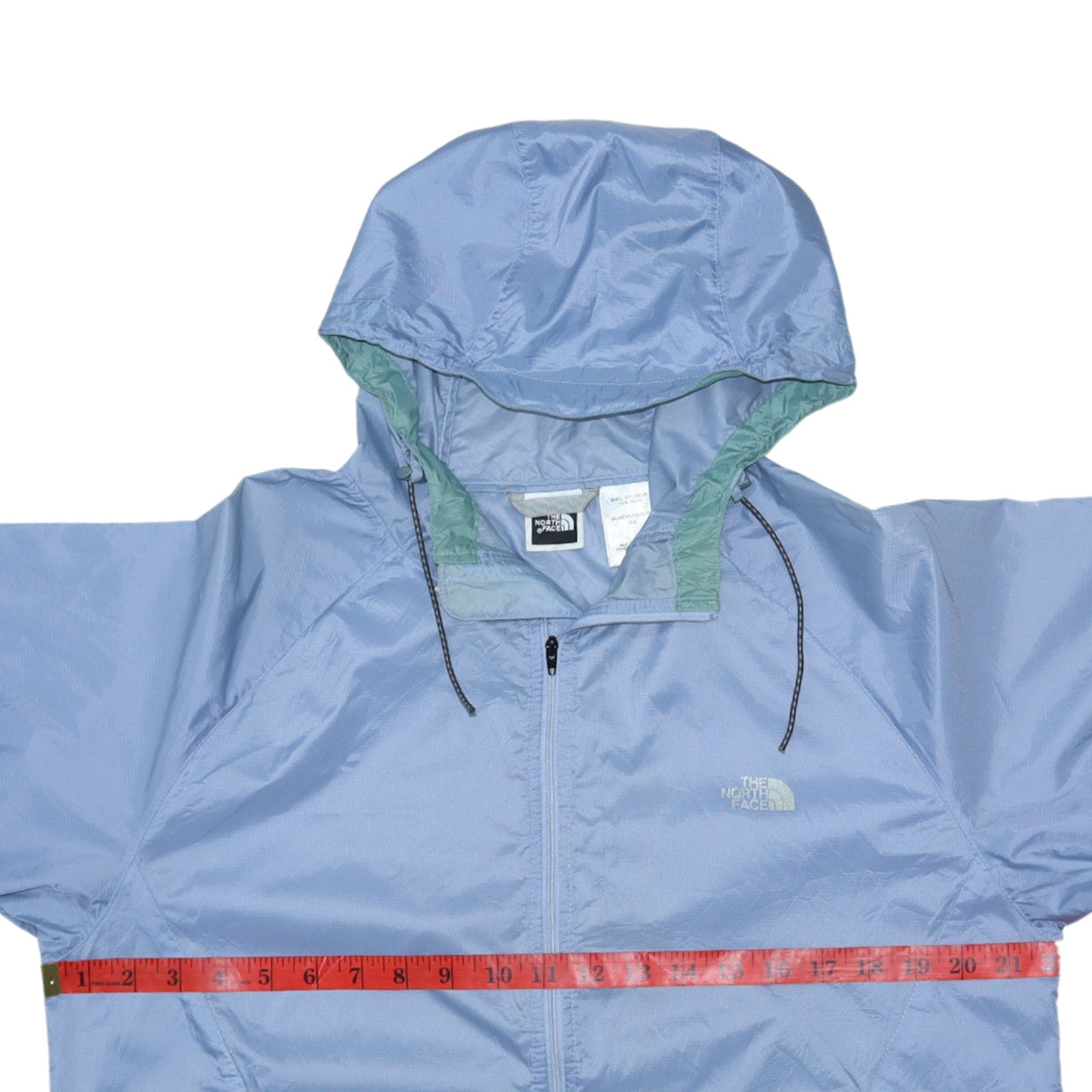 The North Face Womens Blue Hooded Windbreaker Jacket Size M