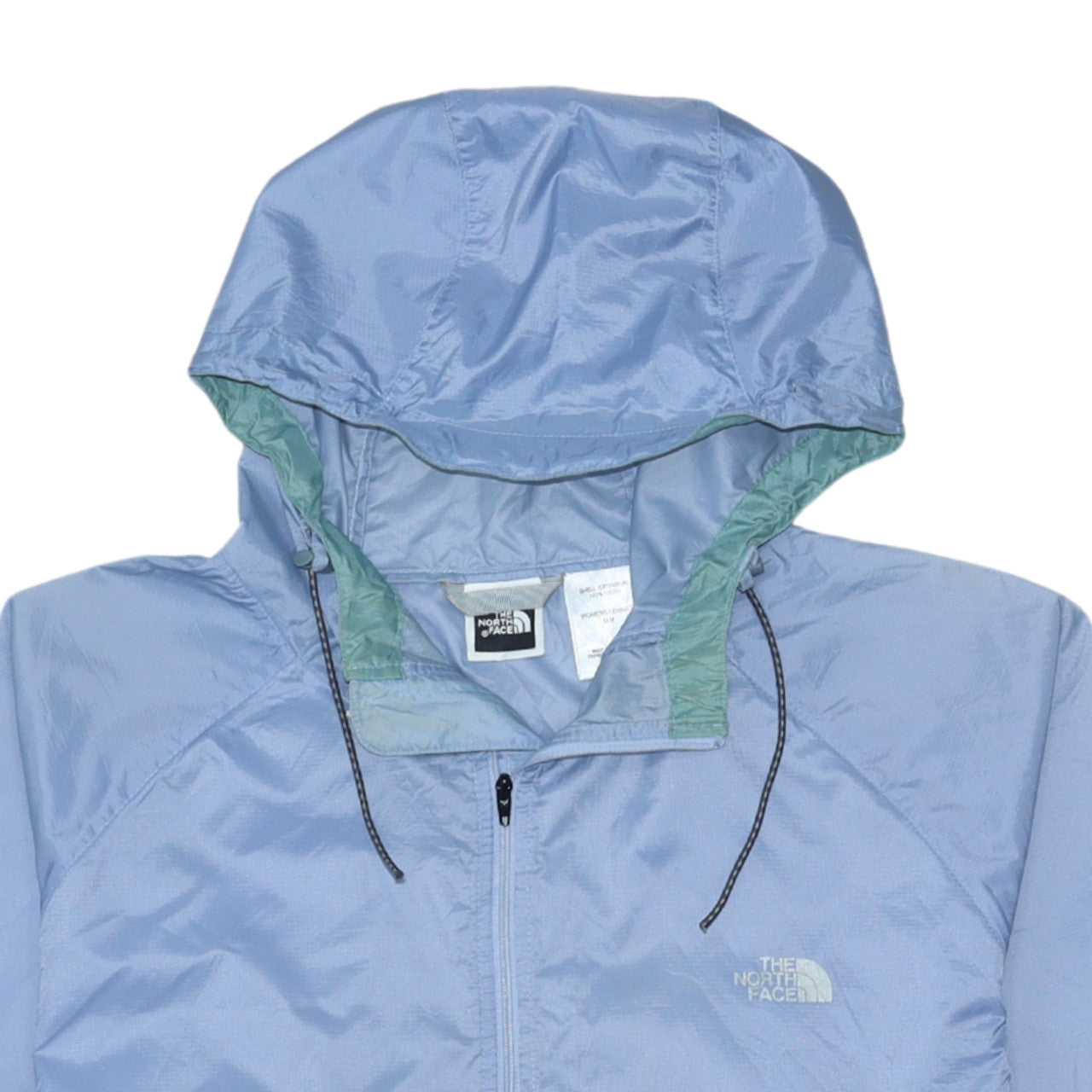 The North Face Womens Blue Hooded Windbreaker Jacket Size M