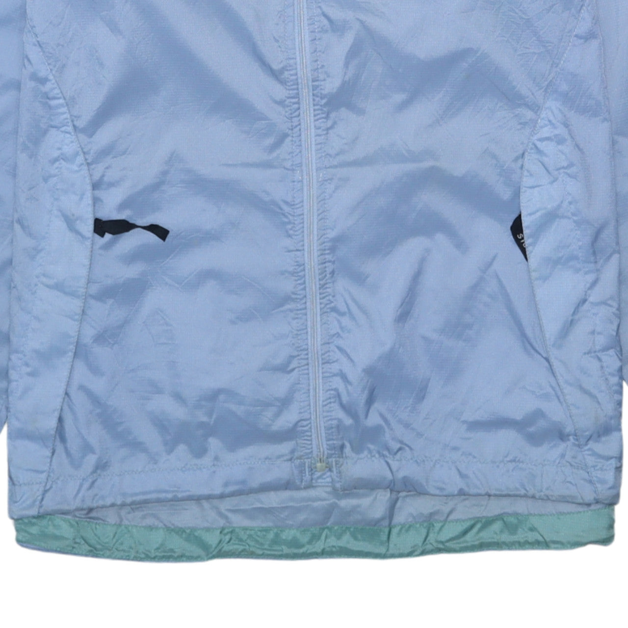 The North Face Womens Blue Hooded Windbreaker Jacket Size M