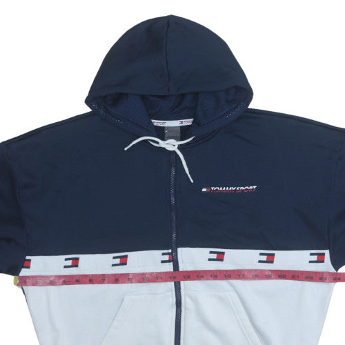 Tommy Hilfiger Men’s Blue Full Zip Hoodie Size S Classic Logo