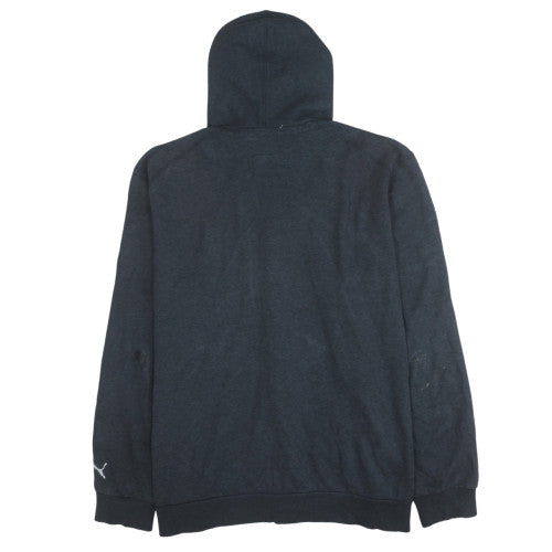 Puma Men's Black 2XL Full Zip Hoodie with Logo Print