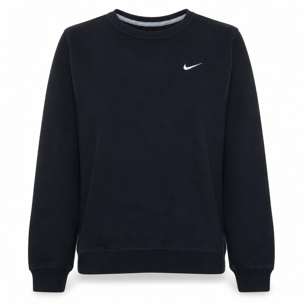 Nike Womens Black L Pullover Sweatshirt Crew Neck Cotton Blend