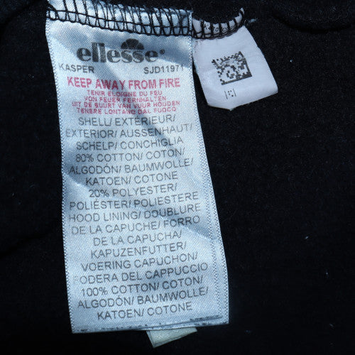 Ellesse Mens Black XS Pullover Hoodie with Logo Design