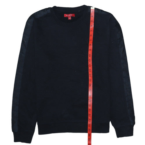 Guess Men's Black Crew Neck Sweatshirt Size M Cotton Blend